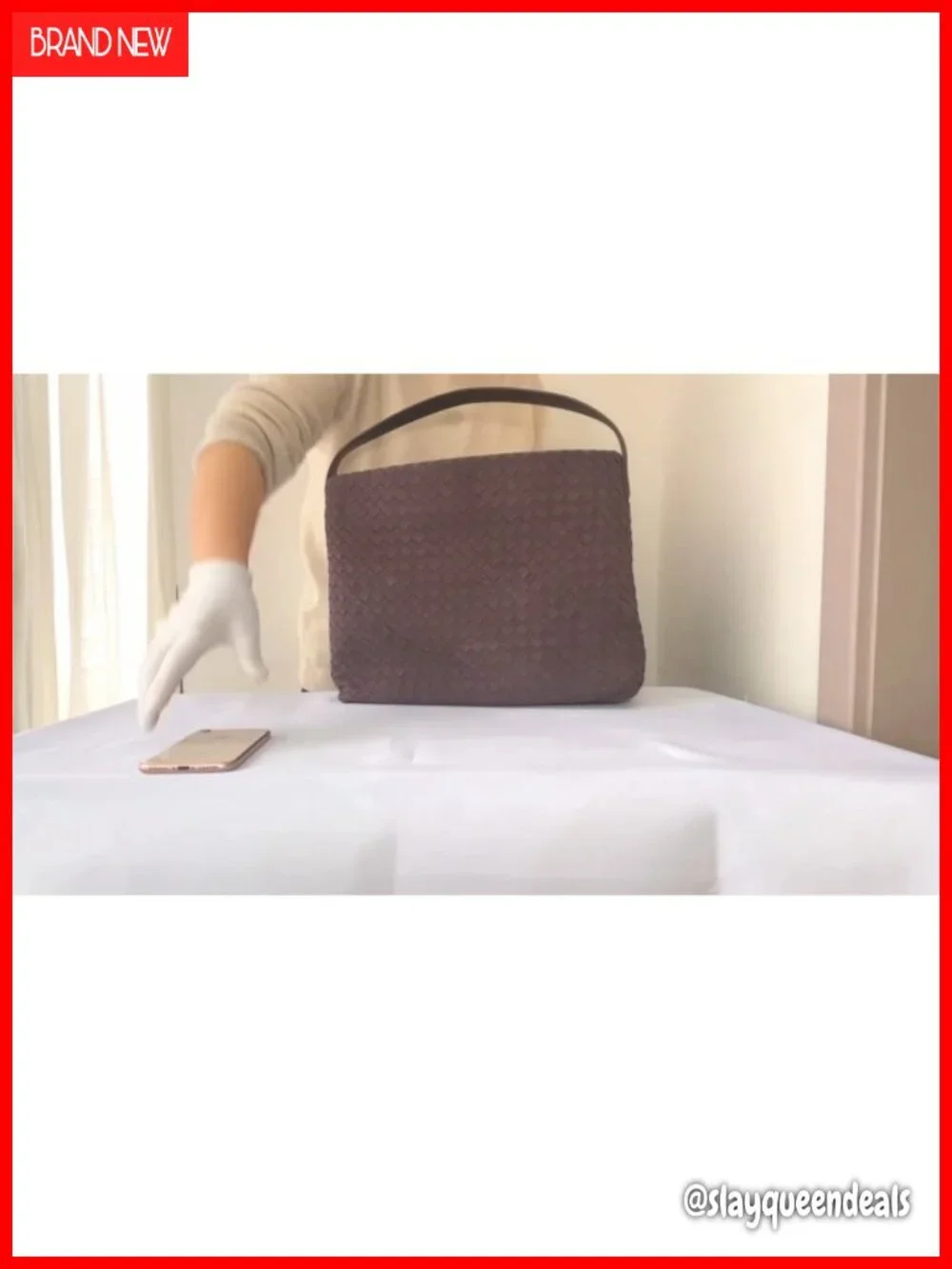 Woven Faux Suede Tote Hobo Bag Shoulder Purse for Women